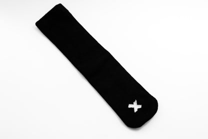 Black sensory friendly bamboo sock with x 