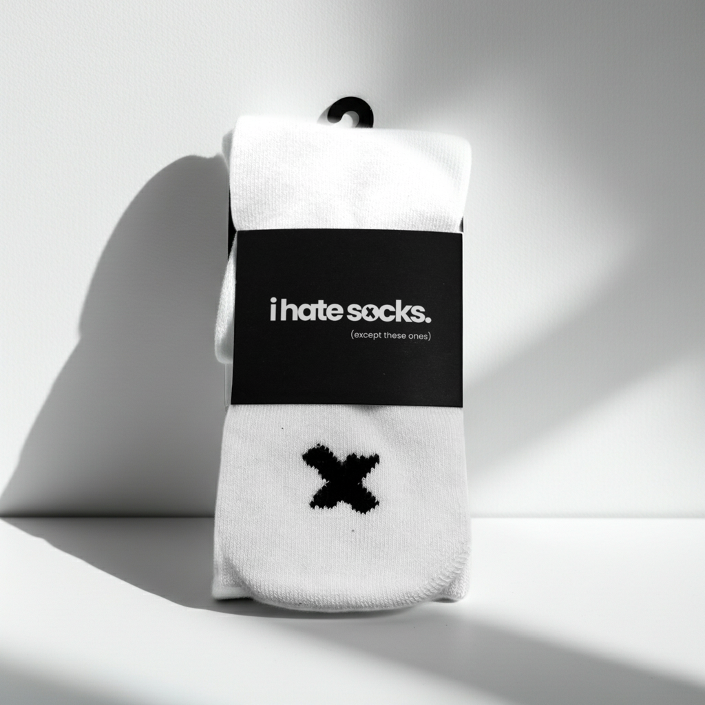 White seam free socks
