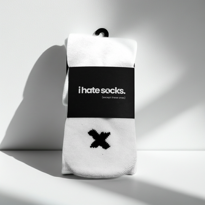 White seam free socks